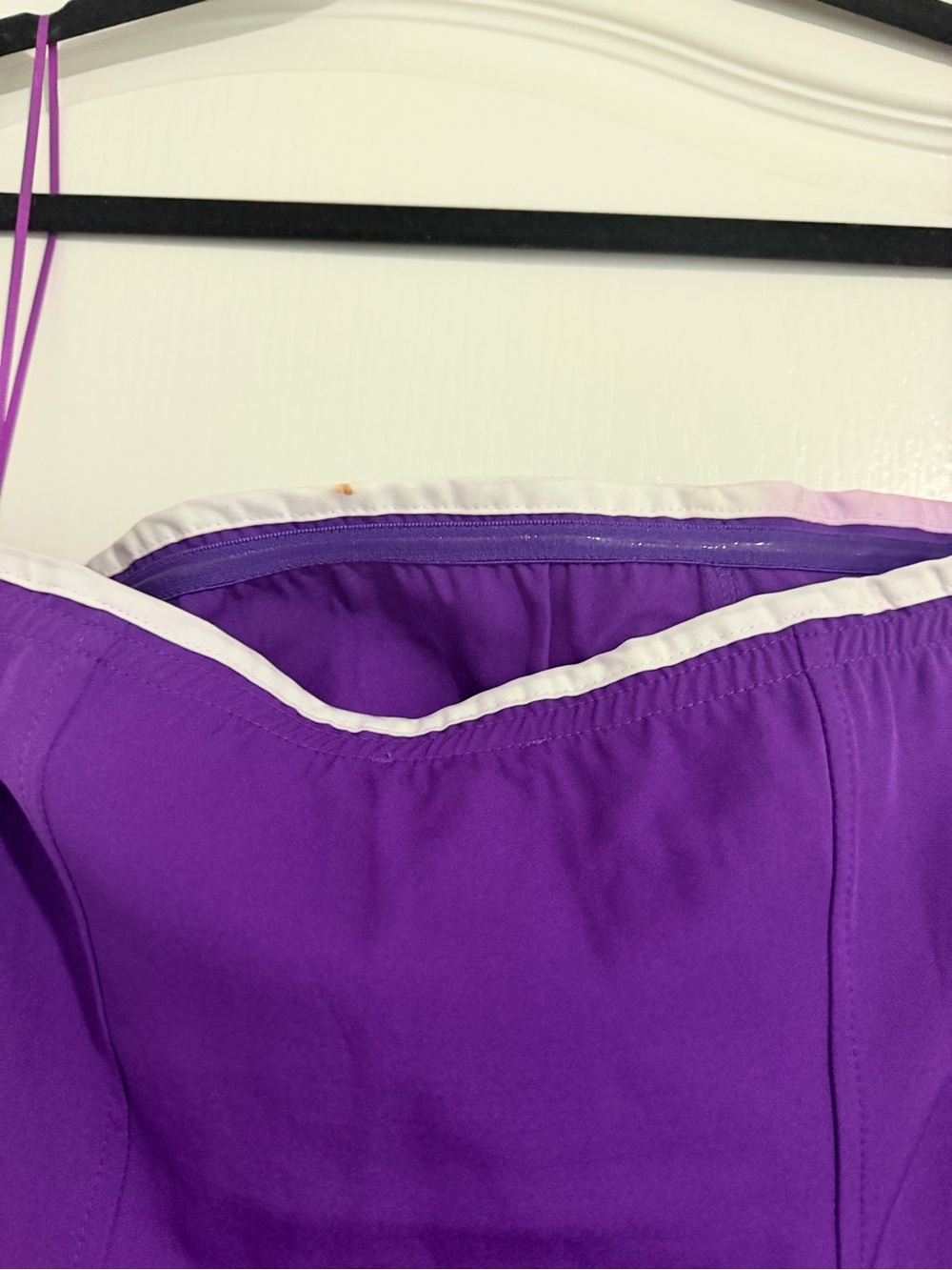 Day + Moon Purple Strapless Dress with White Trim - Picture 8 of 10
